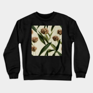 Vintage Florals Lollipop Flower Design Crewneck Sweatshirt